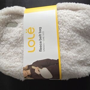 Lolë White Fleece Belt Bag